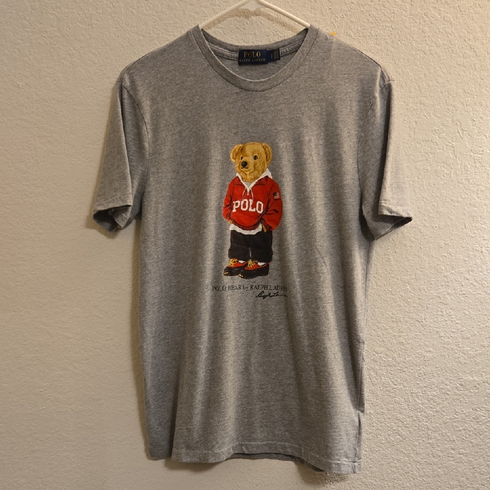 Polo by Ralph Lauren Gray T-Shirt with Polo Bear Graphic